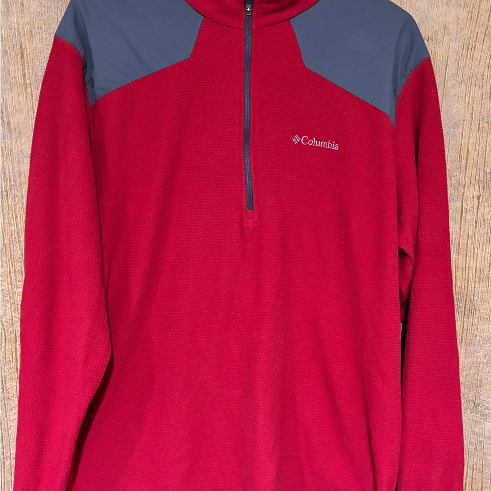 Columbia Red Textured Pullover